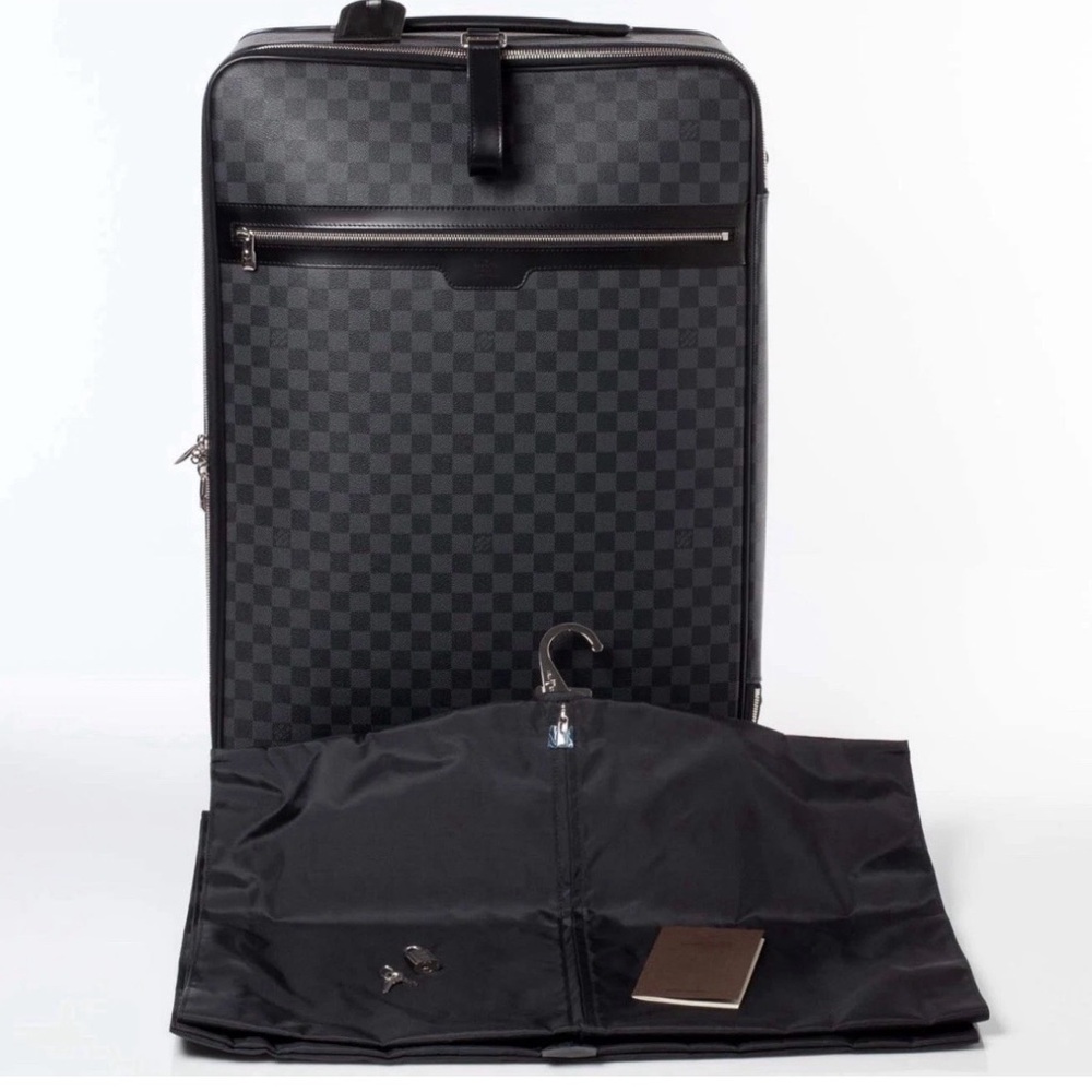 Louis Vuitton Busines Pegase 65 Graphite Suitcase Unisex Upright Luggage Bag 🩵